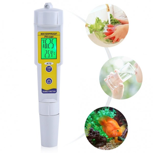 Ph mètre avec testeur de ph alimentaire atc, ph mètre numérique étanche  avec haute précision ph / temperatur