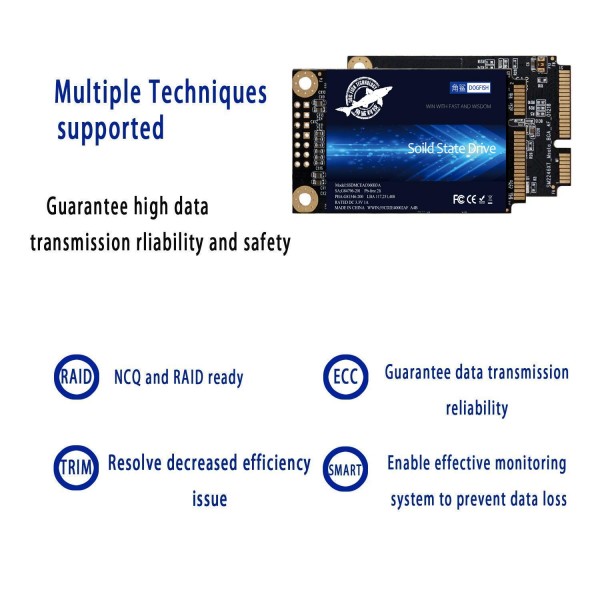 KingShark Msata SSD 250Go Internal mSATA SSD 30 * 50MM 6 GB/s Interne  Disque Dur De Bureau Portable De Haute Performance De Lecteur De Disque Dur