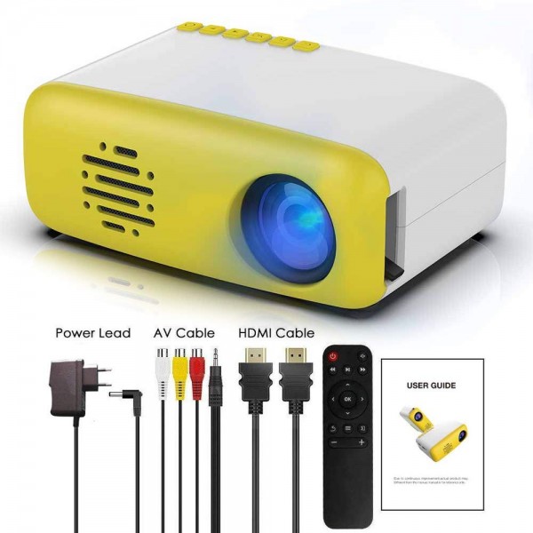 YG300 Mini Videoprojecteur, 1080P Full HD Rétroprojecteur, LED  Vidéoprojecteur Home Cinéma Compatible avec Smartphone/Tablette/Ordinateur