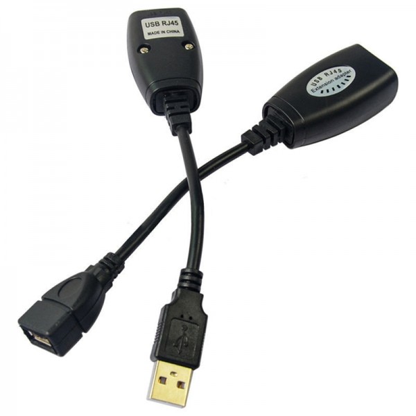 1 pièces USB à RJ45 rallonge câble Ethernet Extension USB RJ45 Cat5e/6 câble  adaptateur LAN sur répéteur ensemble nouveau